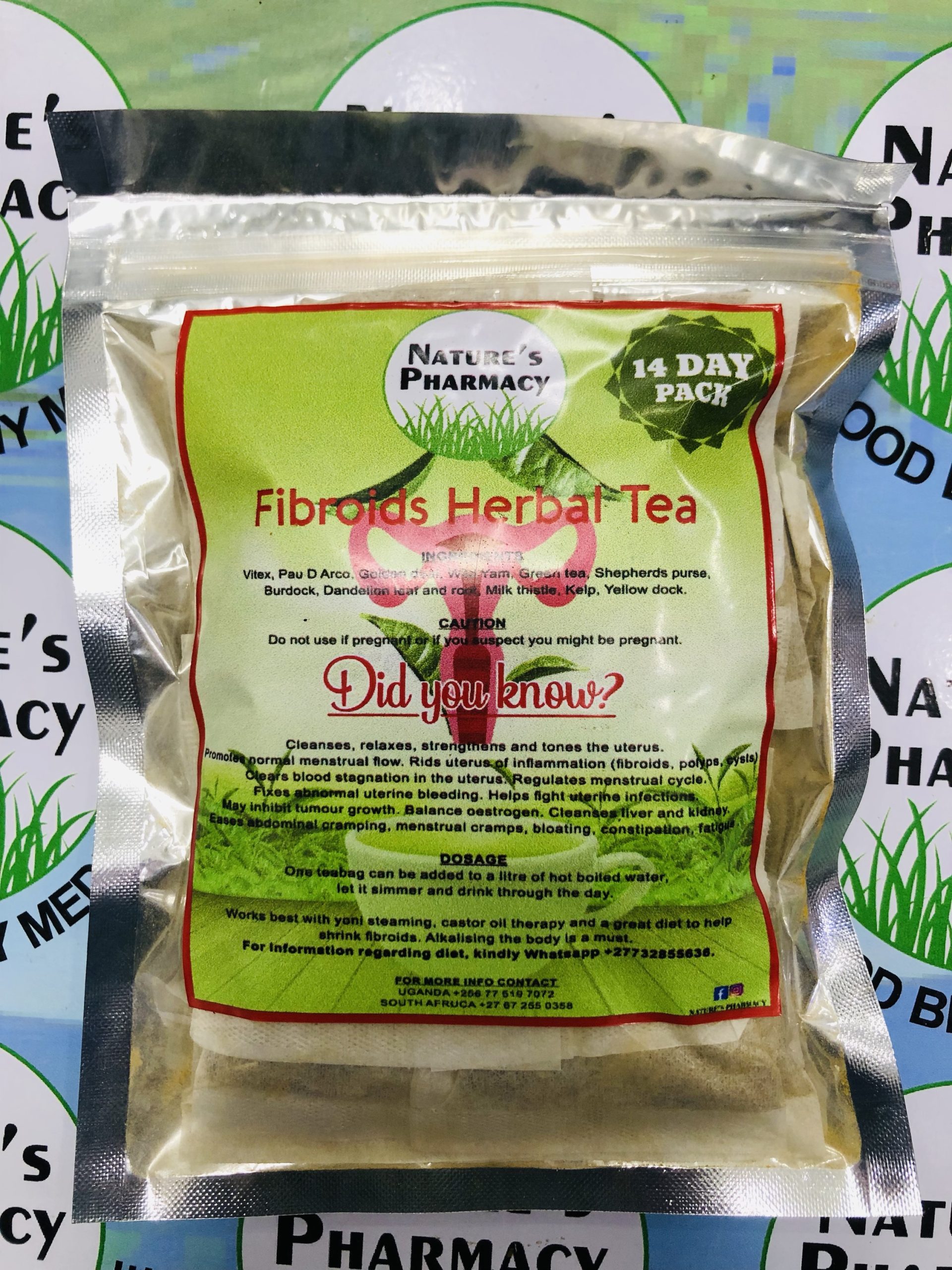 FIBROIDS HERBAL TEA 14 teabags - NATURE`S PHARMACY MABONENG SOUTH AFRICA
