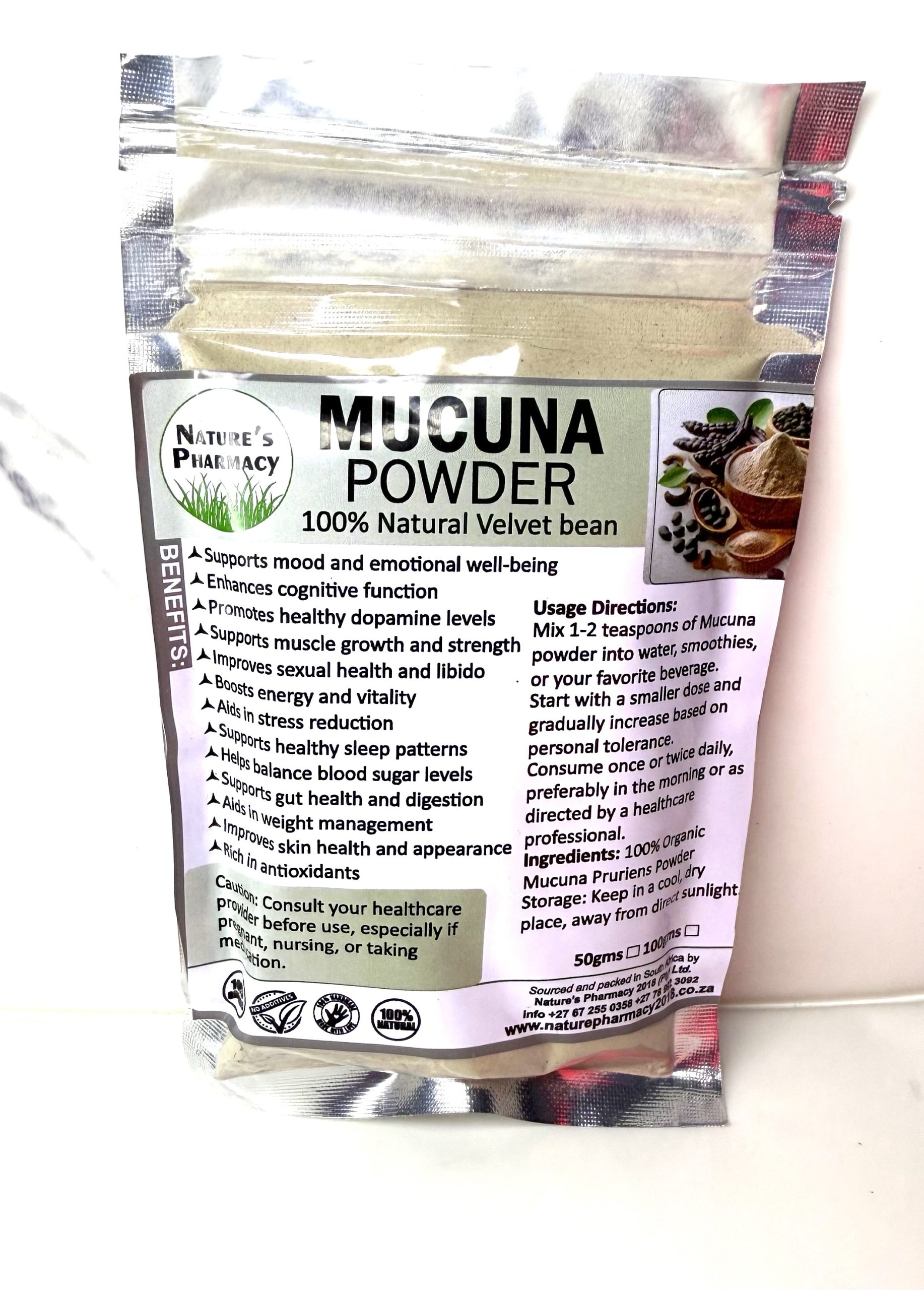 MUCUNA PRURIENS VELVET BEANS WHOLE 50gms