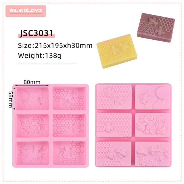 Honeycomb Soap Mold Silicone Soap Molds for Handmade Soap Rectangular - Image 5