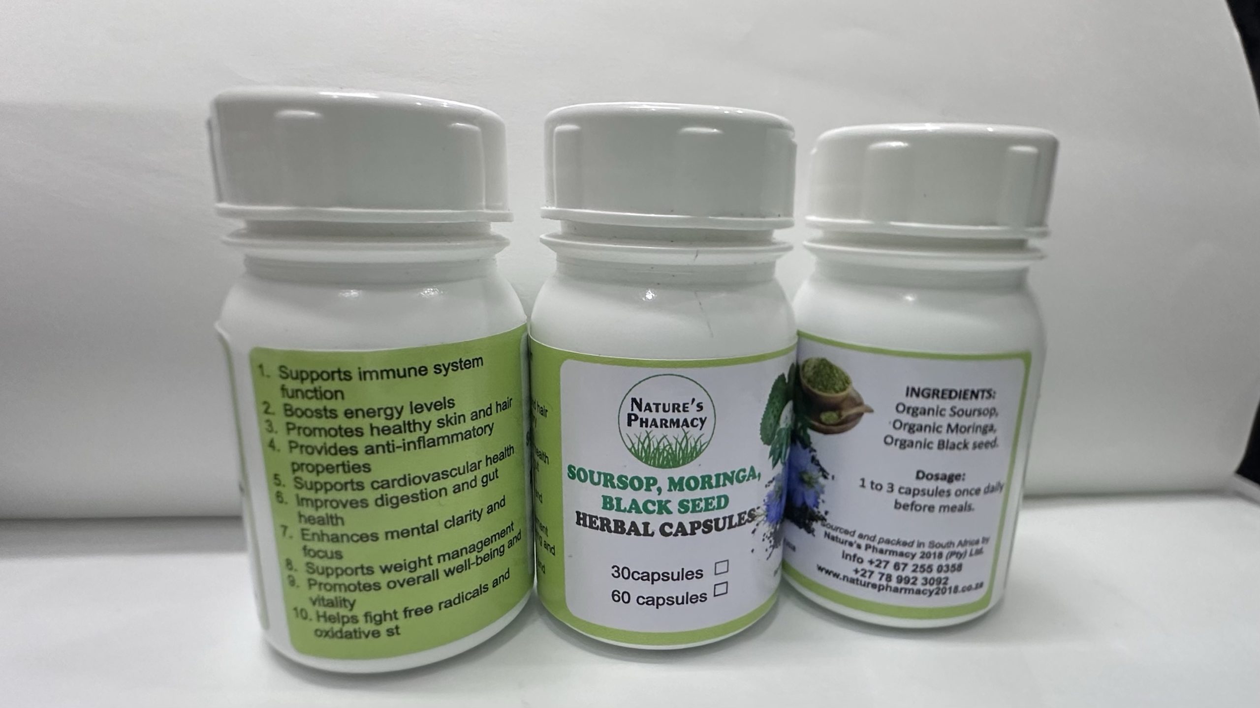 SOURSOP + MORINGA + BLACK SEED CAPSULES 30s