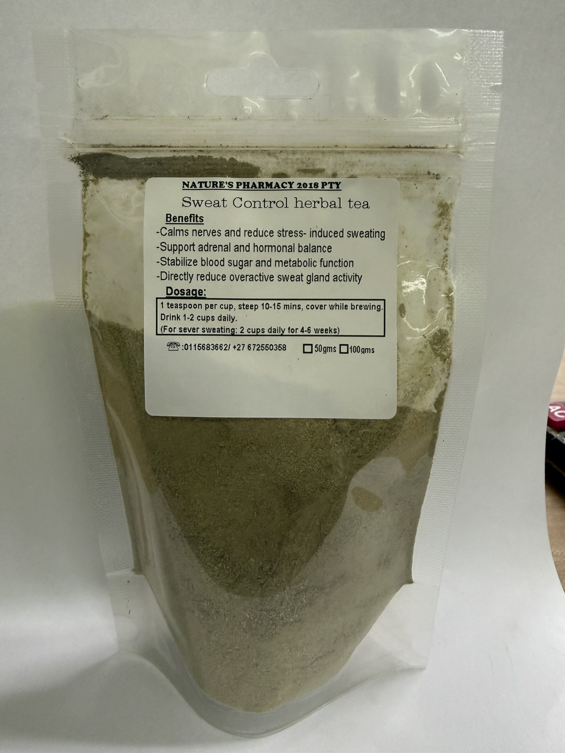 Sweat control herbal tea (unisex) 50gms