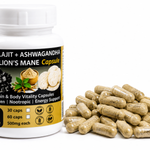 Shilajit Ashwaghanda Lions-mane capsules 60s