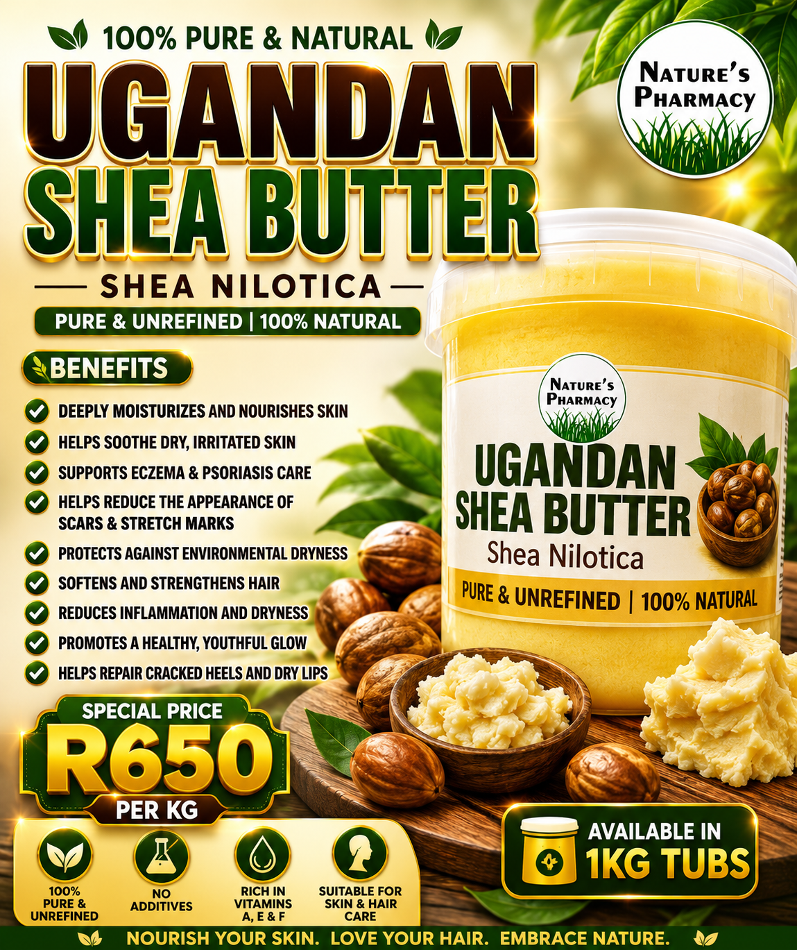 Ugandan Shea butter 1kg - Image 2
