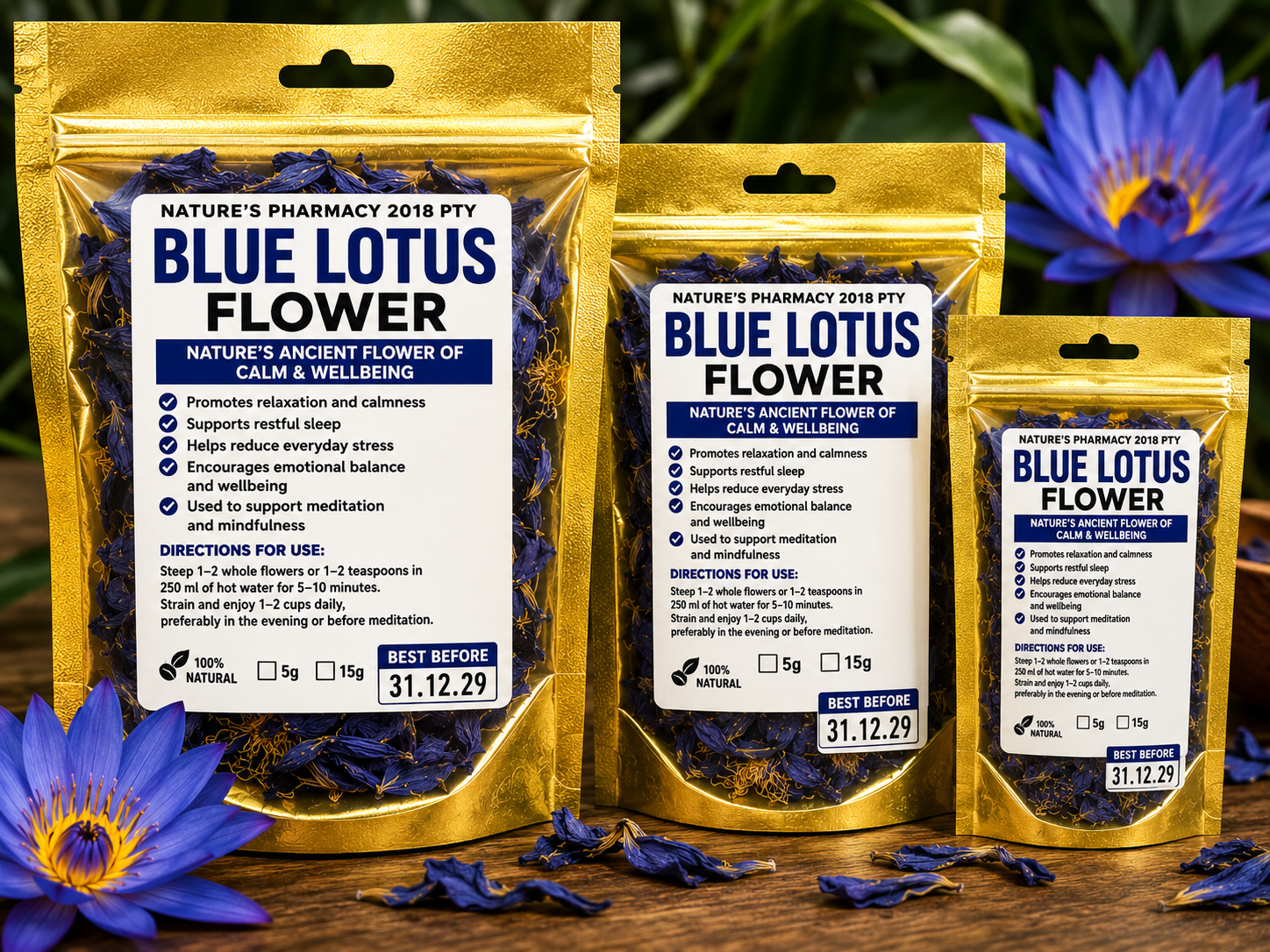 Sacred Blue lotus flower