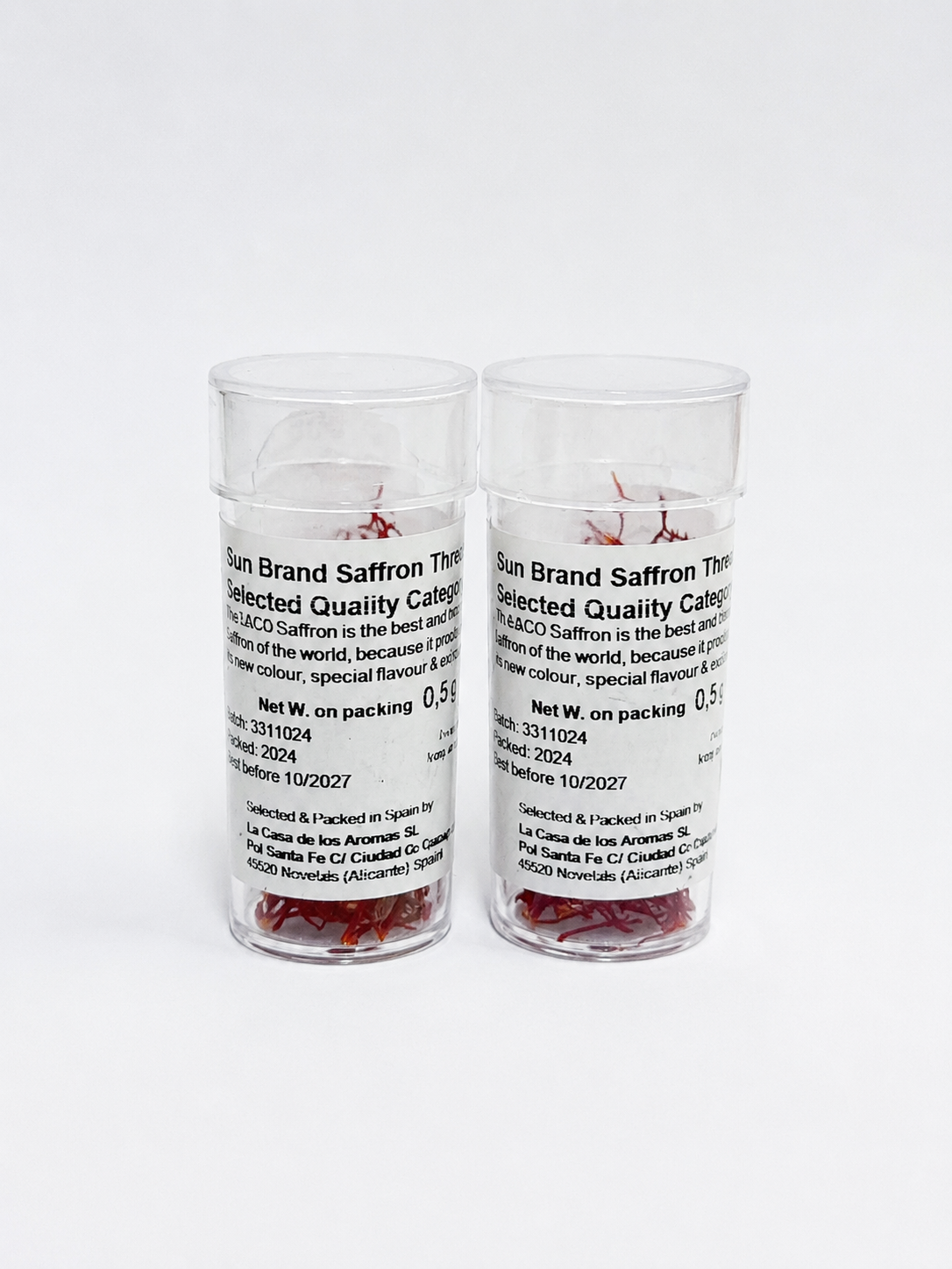 Premium saffron threads 0.5mg